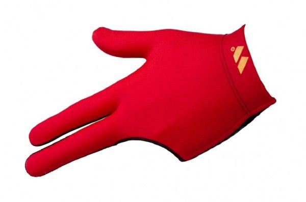 Перчатка бильярдная «WB» (черно-красная), защита от скольжения